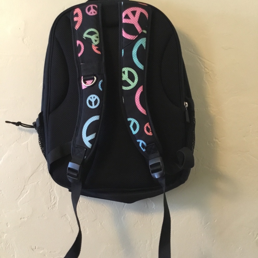 Pottery Barn Colorful Peace Sign Backpack - Picture 4 of 11